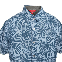 بلوز آستین کوتاه مدل نخل کد 500 رنگ آبی