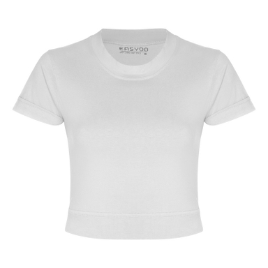 کراپ تیشرت آستین کوتاه زنانه ایزی دو مدل 9879000110016