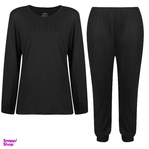 ست بلوز و لگینگ ورزشی زنانه چیبو مدل بیس لایر کد TC2024 رنگ مشکی