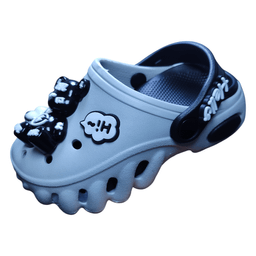 صندل بچگانه کراکس زیتون مدل فلای رنگ مشکی طوسی