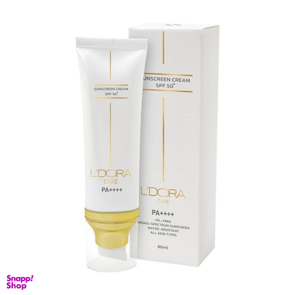 کرم ضد آفتاب بی رنگ لدورا مدل SPF50+ حجم 80 میلی لیتر