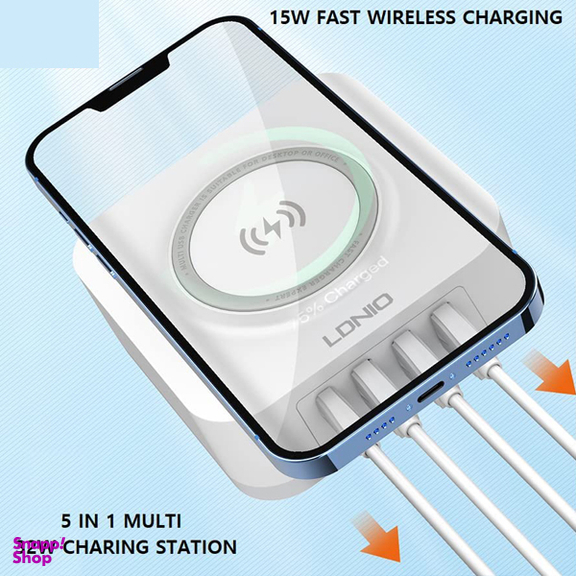 شارژر رومیزی بی سیم 32W الدینیو مدل AW004