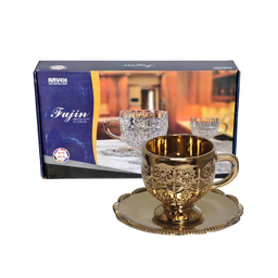 فنجان و نعلبکی مدل فوجین بسته 6 عددی