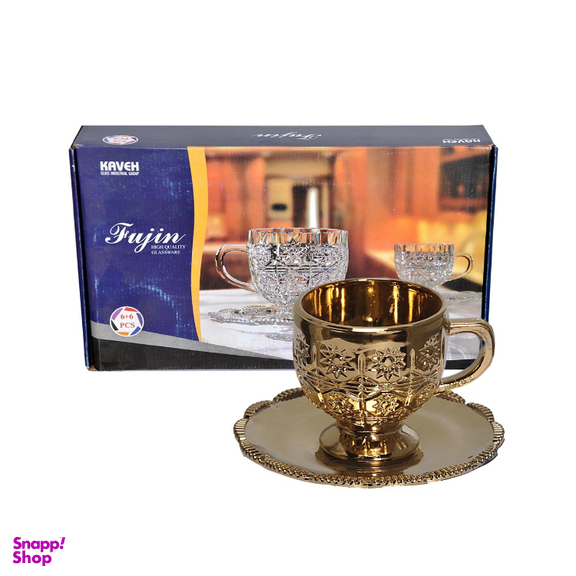 فنجان و نعلبکی مدل فوجین بسته 6 عددی