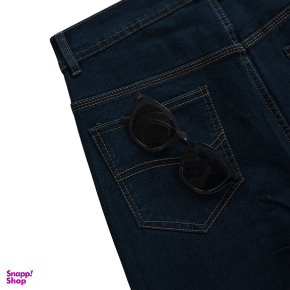شلوار جین راسته مردانه کد 8516 رنگ آبی تیره