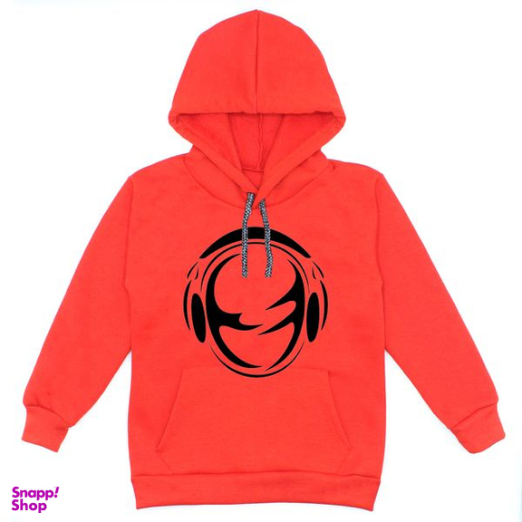 هودی پسرانه مدل هدفون A91 رنگ قرمز