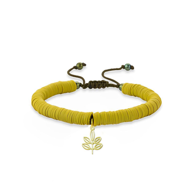 دستبند طلا 18 عیار زنانه مدوپد طرح برگ کد DM15862