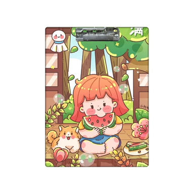 تخته شاسی بامبیلیپ طرح دختر هندوانه خور کد 1720943 سایز A4