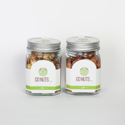 آجیل هدیه گلدانه 2 مخلوط و بادام درختی گوناتس وزن 400 گرم