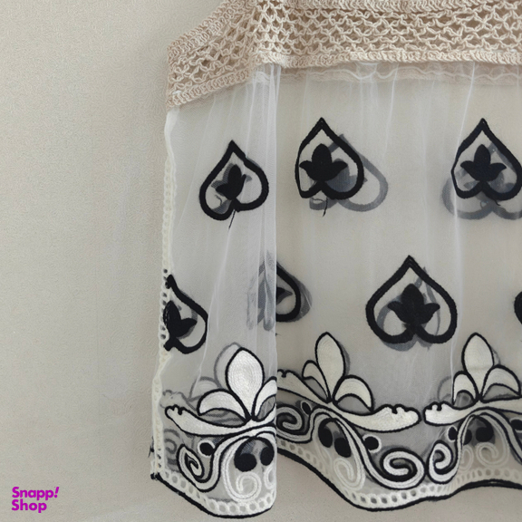 تاپ زنانه مدل دانتل نیو کد 3 رنگ کرم