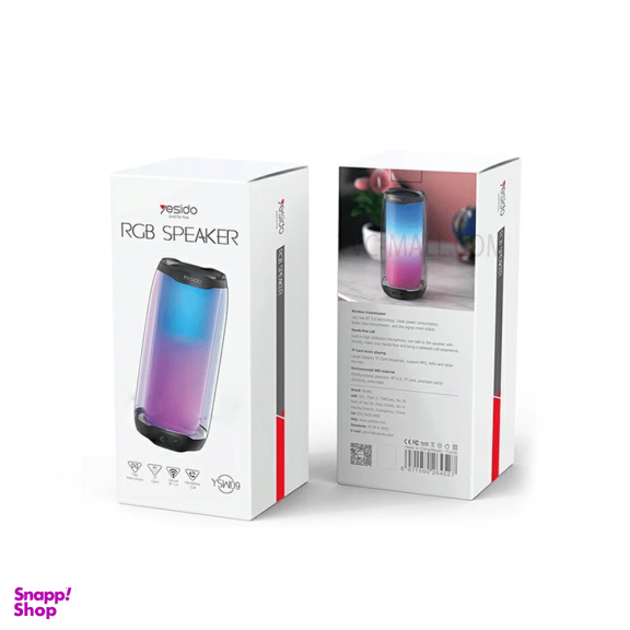 اسپیکر بلوتوثی قابل حمل RGB یسیدو مدل YSW09