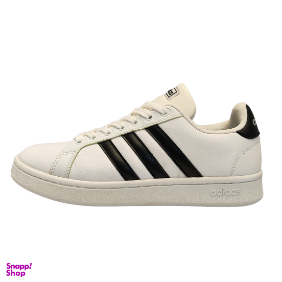 کفش ونس مردانه طرح آدیداس گرند کورت کد B759 رنگ سفید مشکی