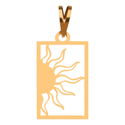 پلاک گردنبند طلا 18 عیار زنانه طرح خورشید کد 1170