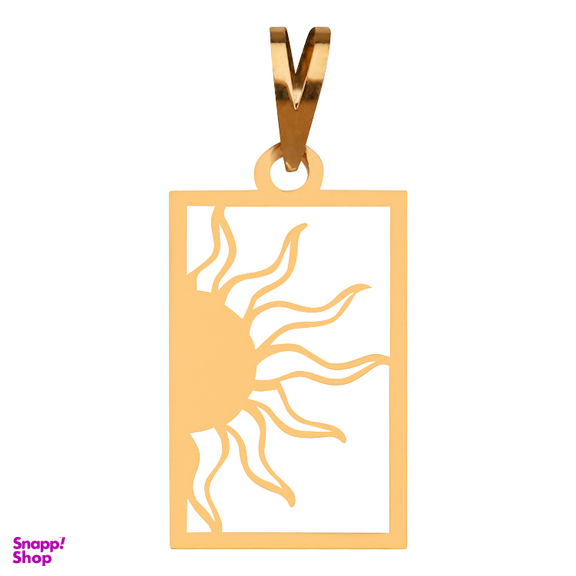 پلاک گردنبند طلا 18 عیار زنانه طرح خورشید کد 1170