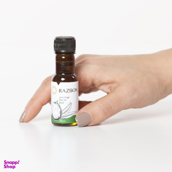 روغن زیتون فرابکر تک نفره رزبن با طعم ریحان حجم 20 میلی لیتر