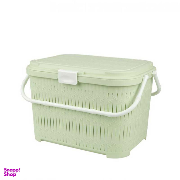 سبد پیک نیک لیمون مدل بامبو درب دار کوتاه کد LP96