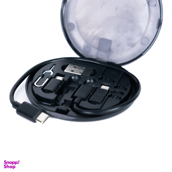 کابل تبدیل USB-C به USB-C و لایتنینگ و USB و micro-USB فوربری مدل RC190 طول 0.23 متر