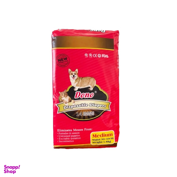 پوشک سگ و گربه دونو سایز M بسته 14 عددی