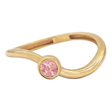 انگشتر طلا 18 عیار زنانه گلد گالری لیبرا مدل موج