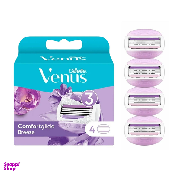 تیغ یدک ژیلت مدل Venus Comfortglide بسته 4 عددی