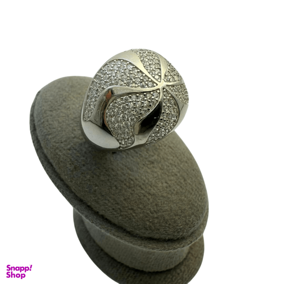 انگشتر نقره 925 عیار زنانه طرح نگین گل کد RNGF 1117