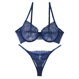 ست سوتین و شورت زنانه برتا کد 2020NY رنگ سرمه ای