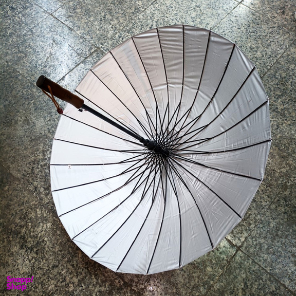 چتر 24 فنره دسته چوبی مدل تانک کد 738