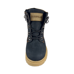 نیم بوت پسرانه طرح Caterpillar کد CT23 رنگ مشکی