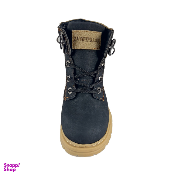 نیم بوت پسرانه طرح Caterpillar کد CT23 رنگ مشکی