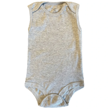 بادی نوزادی آرم پوش مدل یقه باز شو کد T001 رنگ طوسی