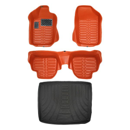 کفپوش پنج بعدی خودرو پانیذ مدل EVA مناسب پژو 206 صندوقدار به همراه کفپوش صندوق