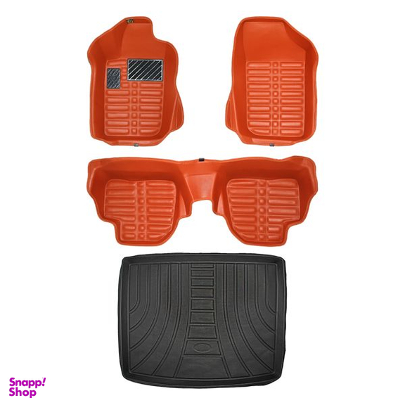 کفپوش پنج بعدی خودرو پانیذ مدل EVA مناسب پژو 206 صندوقدار به همراه کفپوش صندوق