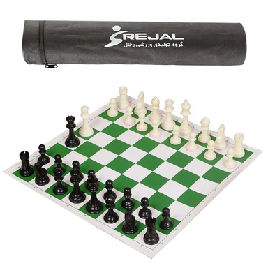 شطرنج فدراسیونی مدل رجال توپر به همراه کیف حمل