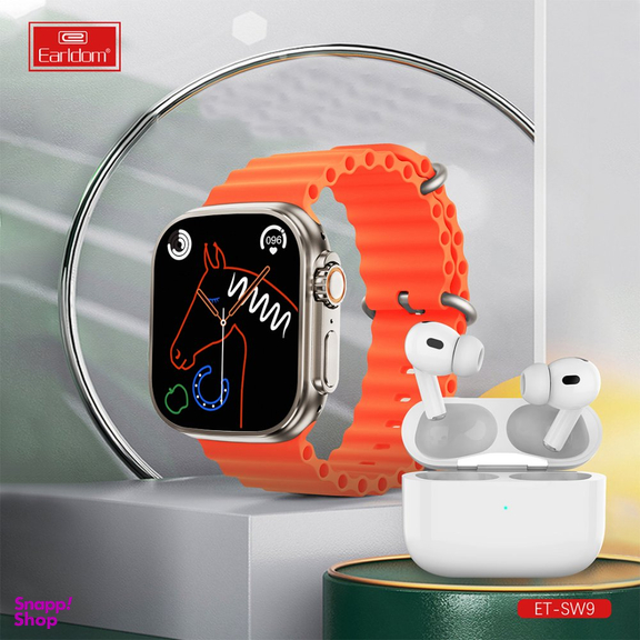 ساعت هوشمند ارلدام مدل ET-SW9 به همراه ایرفون بلوتوثی AirPod 2 Pro