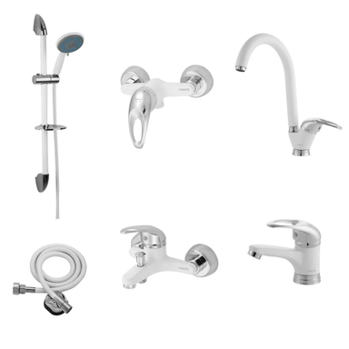 ست شیرآلات فاخته مدل اورانوس عصایی کد SK مجموعه 6 عددی