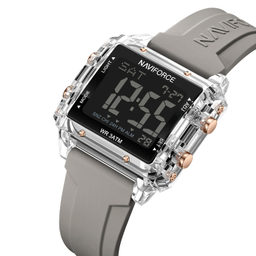 ساعت مچی دیجیتال زنانه نیوی فورس مدل 7101 رنگ خاکستری