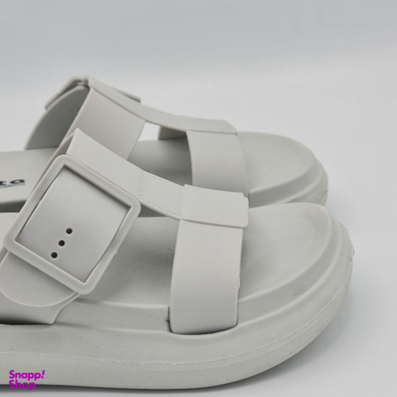 صندل زنانه نیکتا مدل سگک دار کد 503 رنگ خاکستری