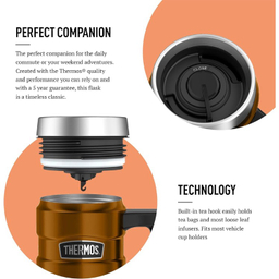 ماگ دسته دار ترموس مدل KING TUMBLER گنجایش 0.47 لیتر