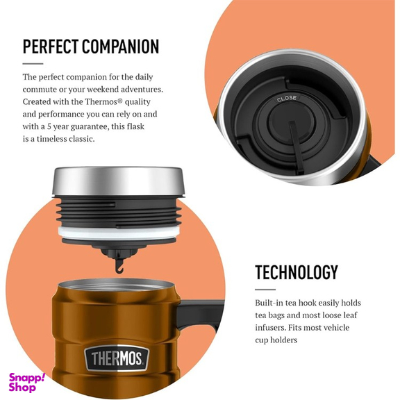 ماگ دسته دار ترموس مدل KING TUMBLER گنجایش 0.47 لیتر