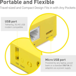 روتر قابل حمل منگو مدل iNet MANGO GL-MT300N-V2 Mini Travel Router