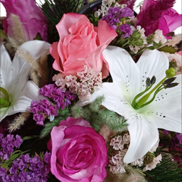 باکس گل مصنوعی کد 68 رنگ صورتی