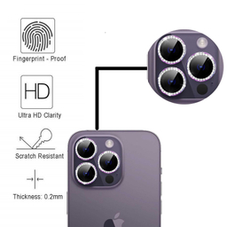 محافظ لنز دوربین بوف مدل Diamond-Luxury مناسب برای گوشی موبایل اپل iphone 14 Pro Max / 14 Pro