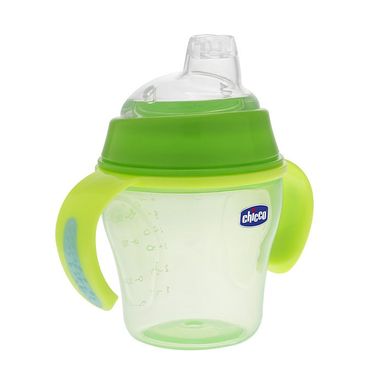 لیوان دسته دار کودک چیکو مدل suft cup گنجایش 200 میلی لیتر