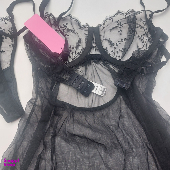 لباس خواب زنانه برتا مدل توری فنردار کد 2200B