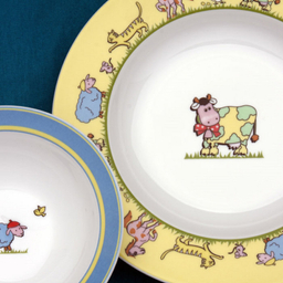 سرویس چینی 5 پارچه کودک چینی زرین ایران سری ایتالیا اف مدل Farm درجه عالی