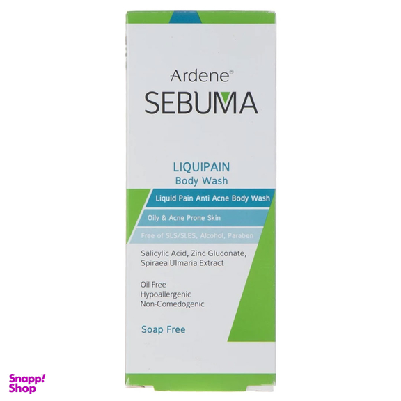 مایع شوینده غیر صابونی بدن آردن سری Sebuma مدل Liquipain حجم 250 میلی‌ لیتر
