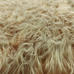 فرش فانتزی شاران هوم طرح خز پرز بلند مدل اسفنج دار زمینه نسکافه ای