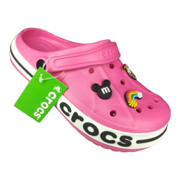 صندل زنانه طرح کراکس مدل پلاس رنگ سرخابی