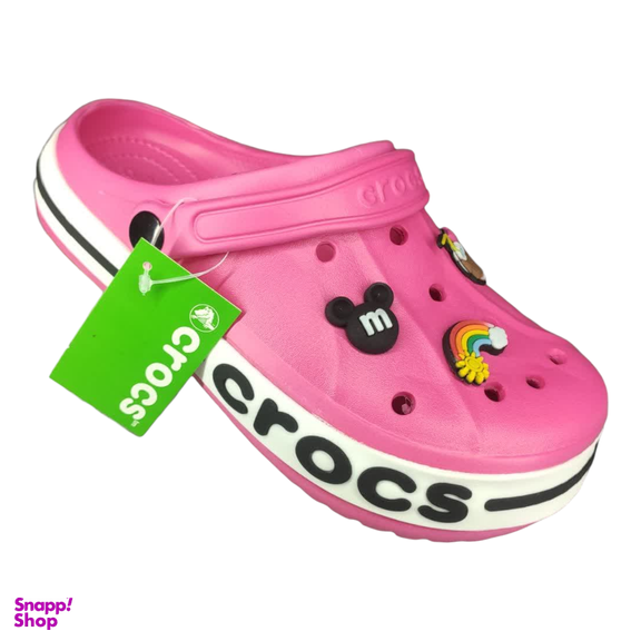 صندل زنانه طرح کراکس مدل پلاس رنگ سرخابی