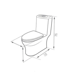 توالت فرنگی مدل سانتا 72 A کد 10110